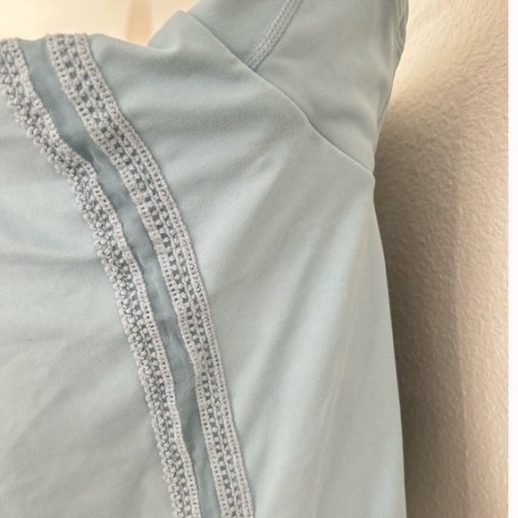 Free People Movement Pleats and Thank You Skort in Teal Blue Grey Tennis Skirt - Picture 7 of 9